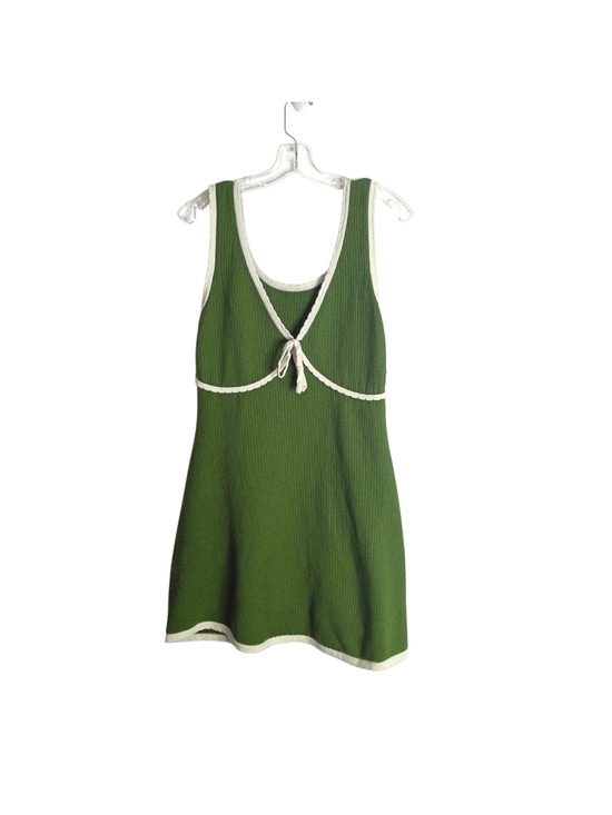Cider Dresses & Skirts - Cider -Green Knit Tank Dress with Cream Trim - 0XL